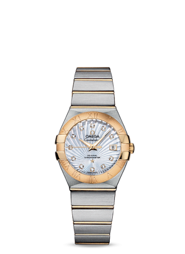 Omega Constellation Co-Axial 27 Brushed Stainless Steel / Yellow Gold / MOP Supernova